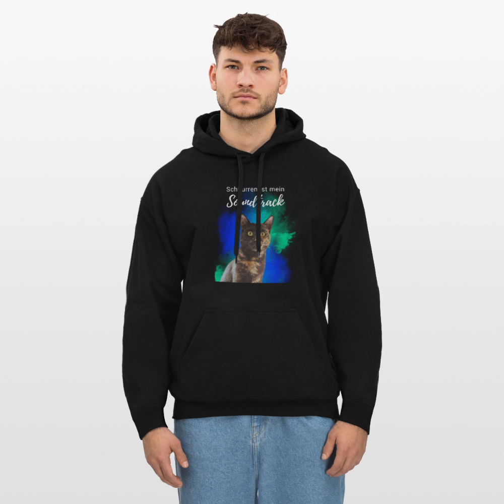 LiNBW. Männer & Frauen Hoodie Schnurren ist mein Soundtrack - Schwarz