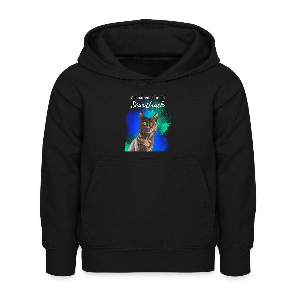 LiNBW. Kinder Hoodie Schnurren ist mein Soundtrack - Schwarz