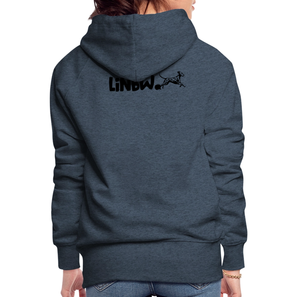 LiNBW. Frauen Hoodie Life is not just black and white - Jeansblau