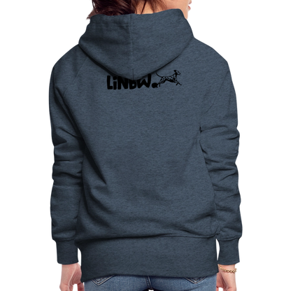 LiNBW. Frauen Hoodie Life is not just black and white - Jeansblau