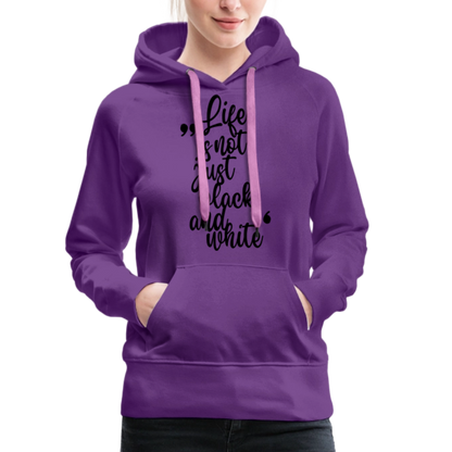 LiNBW. Frauen Hoodie Life is not just black and white - Purple