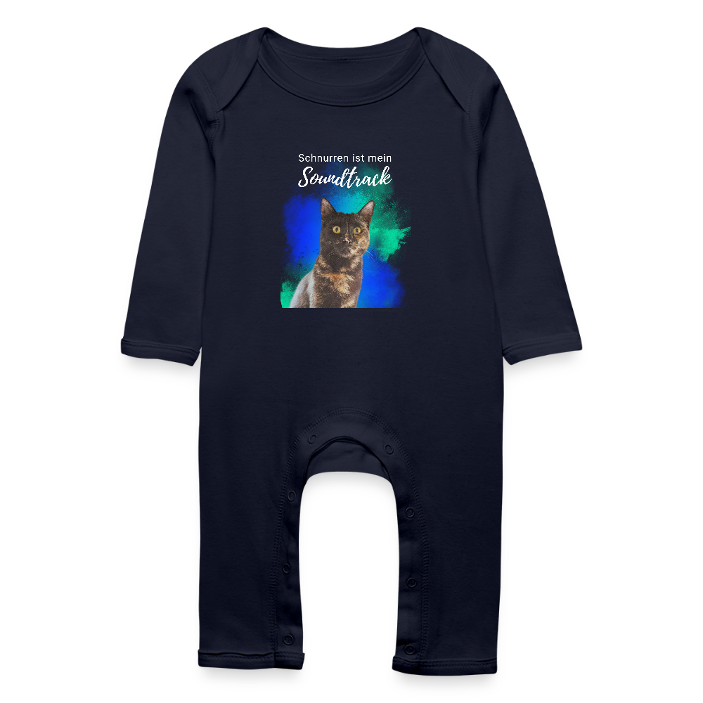 LiNBW. Baby Strampler Schnurren ist mein Soundtrack - Navy
