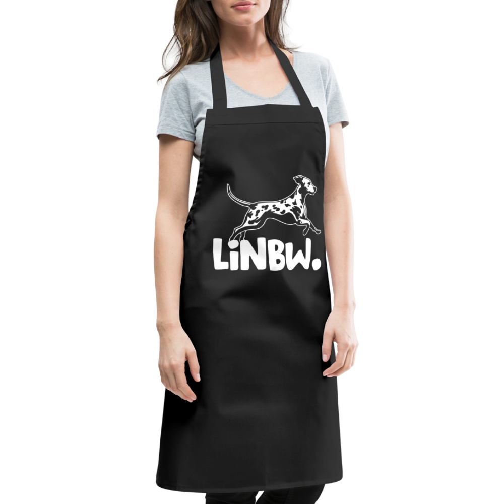 Kochschürze mit LINBW-Logo – schlicht, stilvoll & bewusst - Schwarz