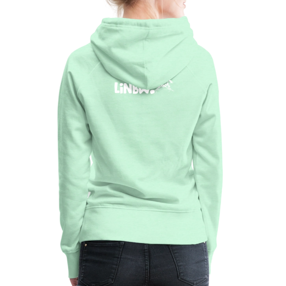 LiNBW. Frauen Hoodie Life is not just black and white - helles Mintgrün