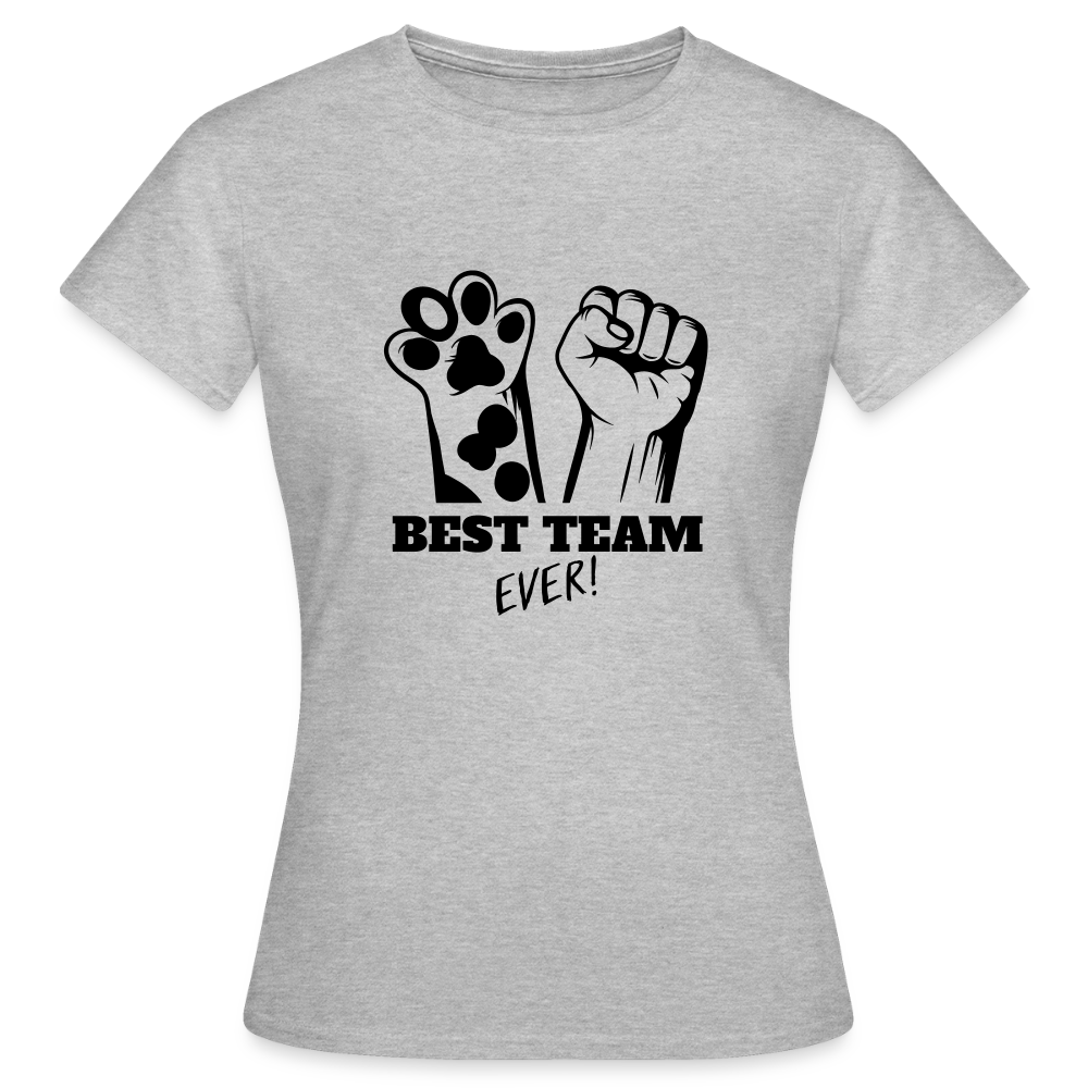 LiNBW. Frauen T-Shirt Best Team Ever - Grau meliert