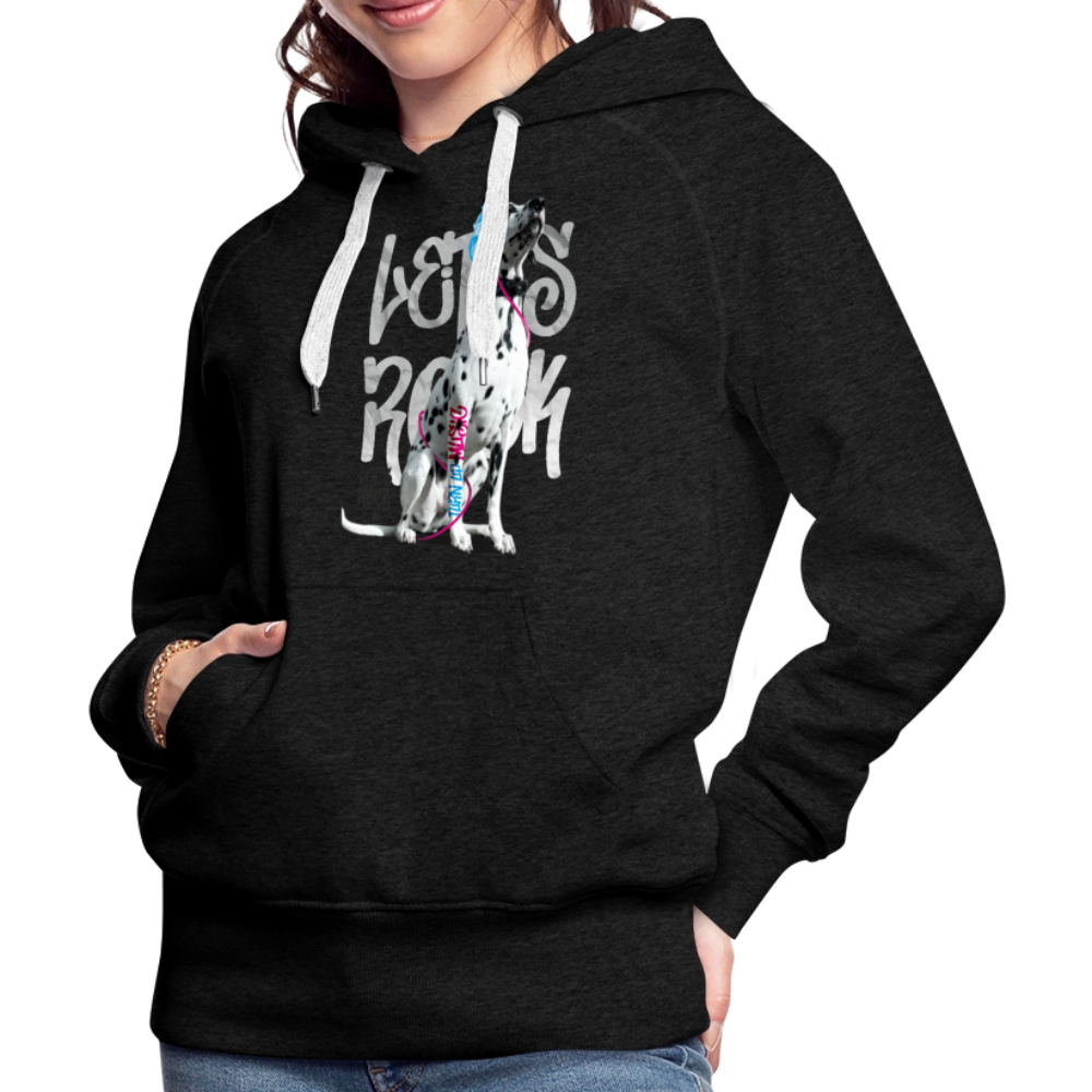 LiNBW. Frauen Hoodie Dalmatiner Let's Rock - Anthrazit