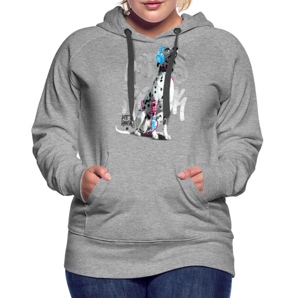 LiNBW. Frauen Hoodie Dalmatiner Let's Rock - Grau meliert