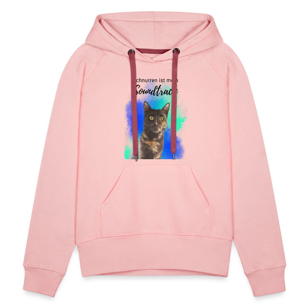 LiNBW.  Frauen Hoodie Schnurren ist mein Soundtrack - Kristallrosa