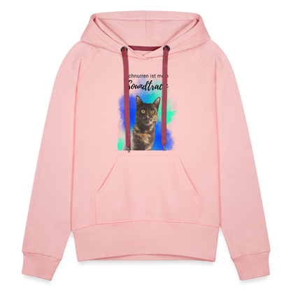 LiNBW.  Frauen Hoodie Schnurren ist mein Soundtrack - Kristallrosa