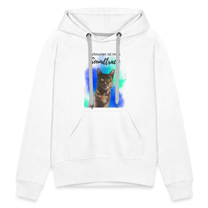 LiNBW.  Frauen Hoodie Schnurren ist mein Soundtrack - Weiß