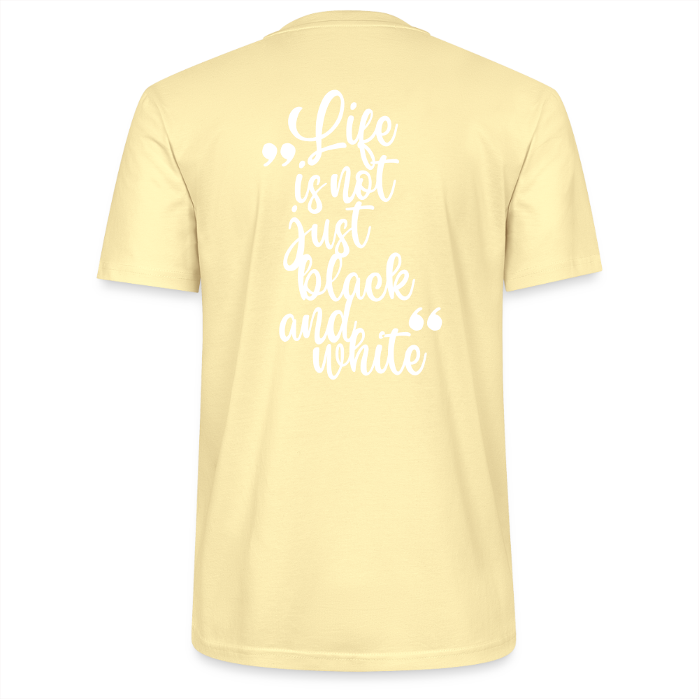 LiNBW. Männer T-Shirt Life is not just black and white - Creme