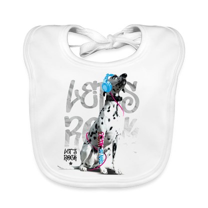 LiNBW. Lätzchen Dalmatiner Let's Rock - Weiß