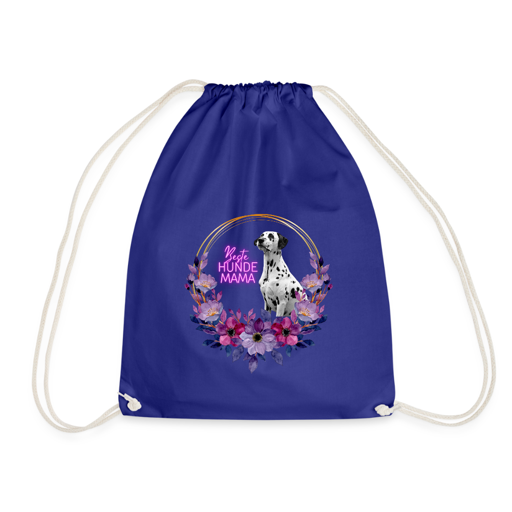 LiNBW. Turnbeutel Dalmatiner Beste Hundemama - Königsblau