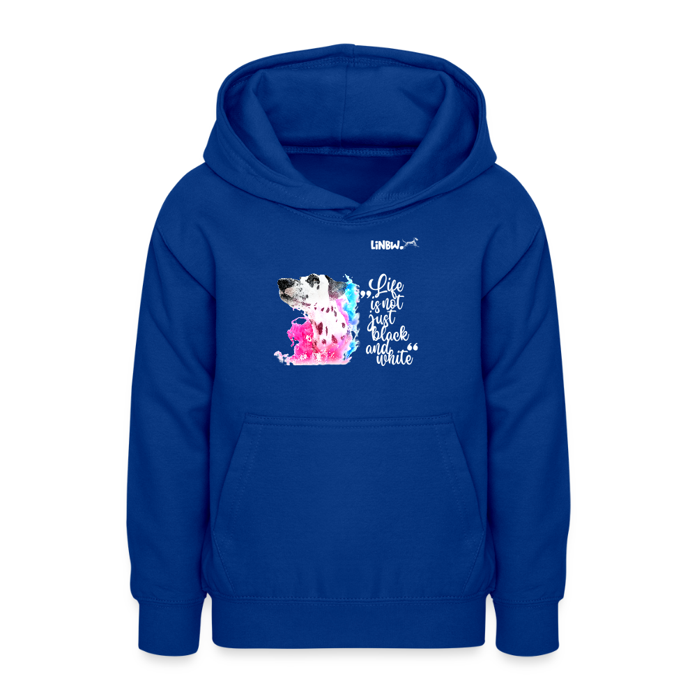 LiNBW. Teenager Hoodie Dalmatiner Life is not just black and white - Royalblau