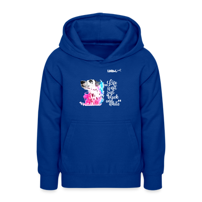 LiNBW. Teenager Hoodie Dalmatiner Life is not just black and white - Royalblau
