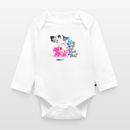 Baby-Body „Bunter Blick – Life is not just black and white“ - Weiß