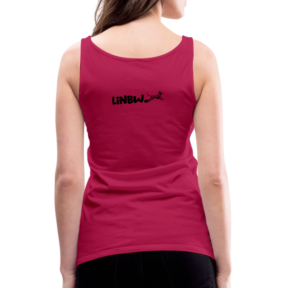 LiNBW. Frauen Tank-Top Dalmatiner Life is not just black and white - dunkles Pink
