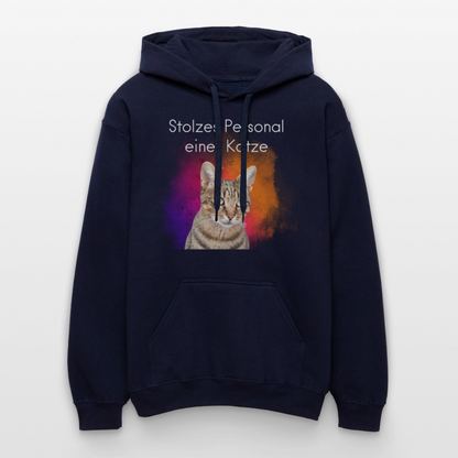 LiNBW. Männer & Frauen Hoodie Stolzes Personal einer Katze - Navy