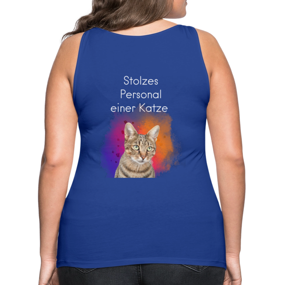 LiNBW. Frauen Tank-Top Stolzes Personal einer Katze - Königsblau