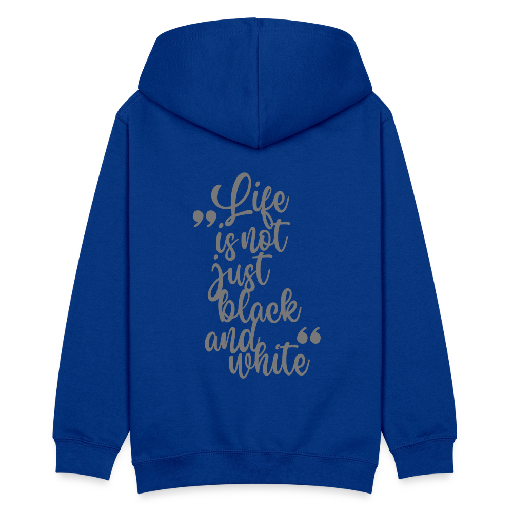 LiNBW. Teenager Hoodie Life is not just black and white - Royalblau