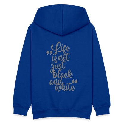 LiNBW. Teenager Hoodie Life is not just black and white - Royalblau