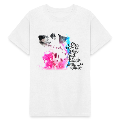 Kinder-T-Shirt – Dalmatiner in Farbe | Life is not just black and white - Weiß