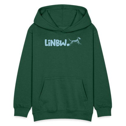 LiNBW. Kinder Hoodie Life is not just black and white - Flaschengrün