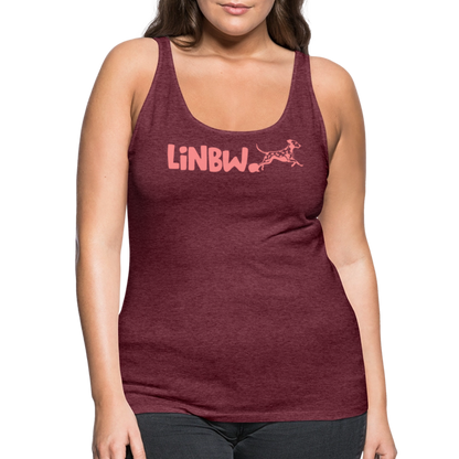 LiNBW. Frauen Tank-Top Life is not just black and white - Bordeauxrot meliert