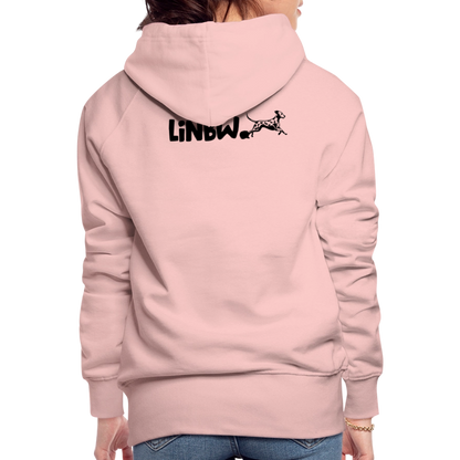 LiNBW. Frauen Hoodie Life is not just black and white - Kristallrosa