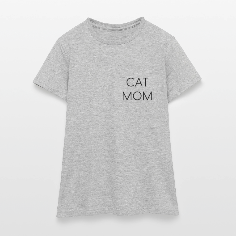 LiNBW. Frauen T-Shirt Stolzes Personal einer Katze - Grau meliert