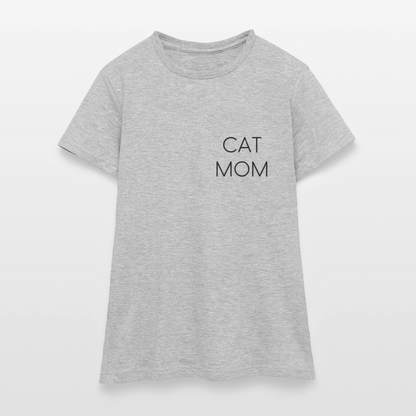 LiNBW. Frauen T-Shirt Stolzes Personal einer Katze - Grau meliert