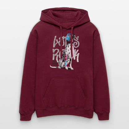 LiNBW. Männer & Frauen Hoodie Dalmatiner Let's Rock - Maroon