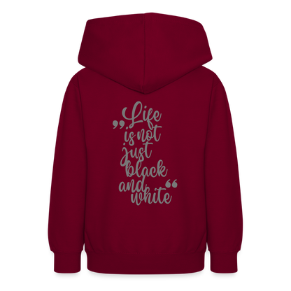 LiNBW. Teenager Hoodie Life is not just black and white - Bordeaux