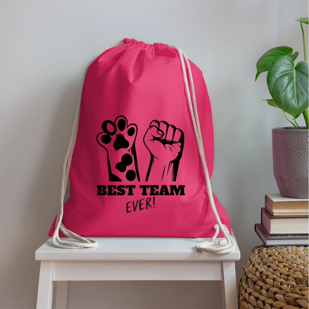 LiNBW. Turnbeutel Best Team Ever - Fuchsia