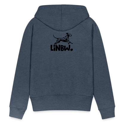 LiNBW. Frauen Hoodie Dalmatiner Life is not just black and white - Jeansblau