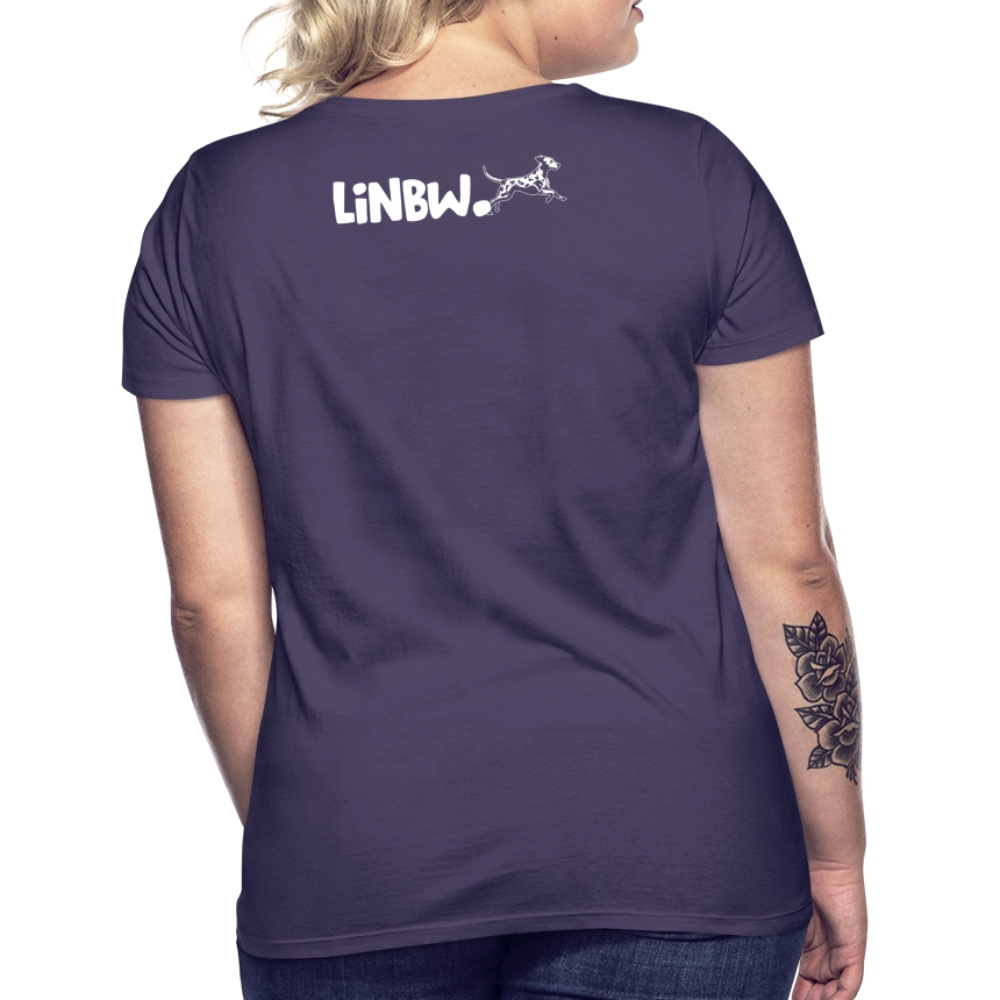LiNBW. Frauen T-Shirt Life is not just black and white - Dunkellila
