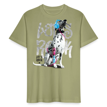 LiNBW. Männer T-Shirt Dalmatiner Let's Rock - Nebelgrün