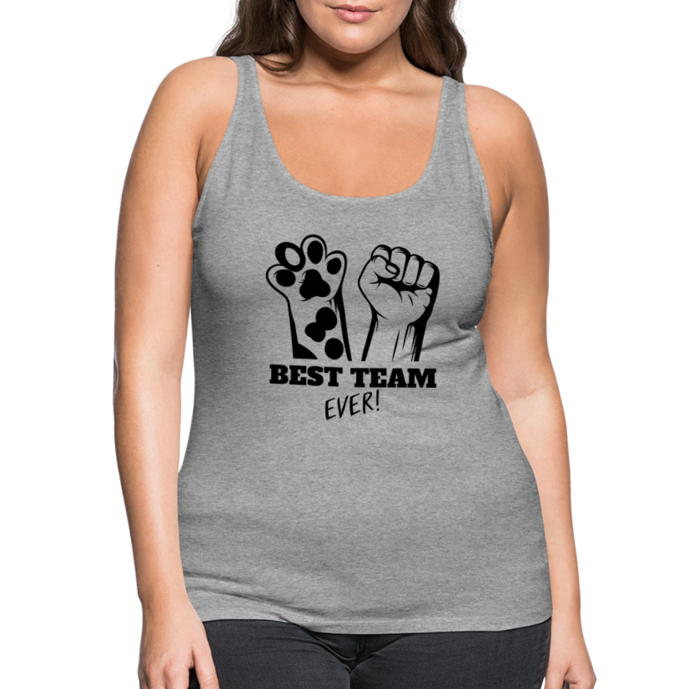 LiNBW. Frauen Tank-Top Best Team Ever - Grau meliert