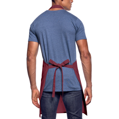 Kochschürze mit Spruch „Life is not just black and white“ – Statement für Küche & Grill - Bordeaux