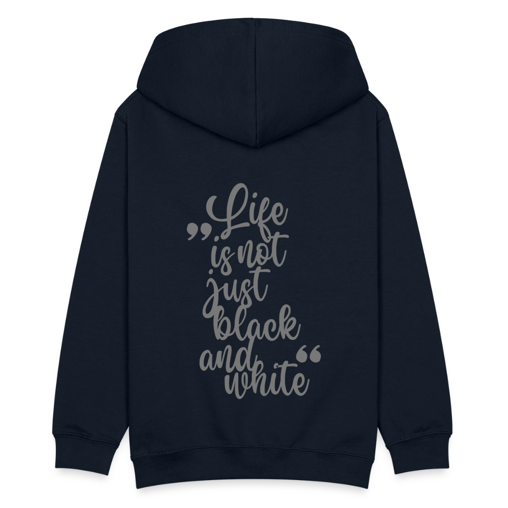 LiNBW. Kinder Hoodie Life is not just black and white - Navy