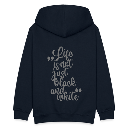 LiNBW. Kinder Hoodie Life is not just black and white - Navy
