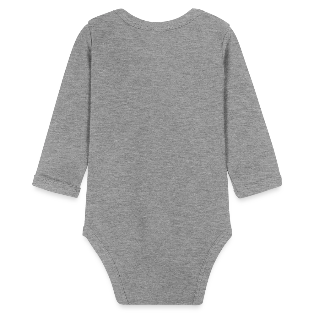 Baby-Body „Life is not just black and white“ – Statement mit Haltung - Grau meliert