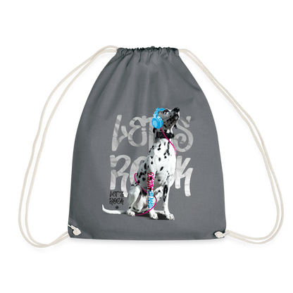 LiNBW. Turnbeutel Dalmatiner Let´s Rock - Grau