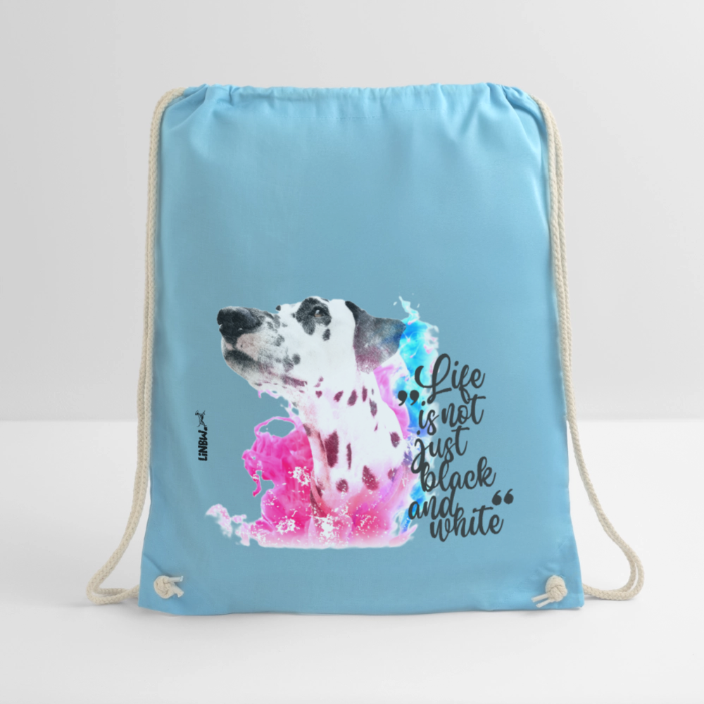 LiNBW. Turnbeutel Dalmatiner Life is not just black and white - Aqua