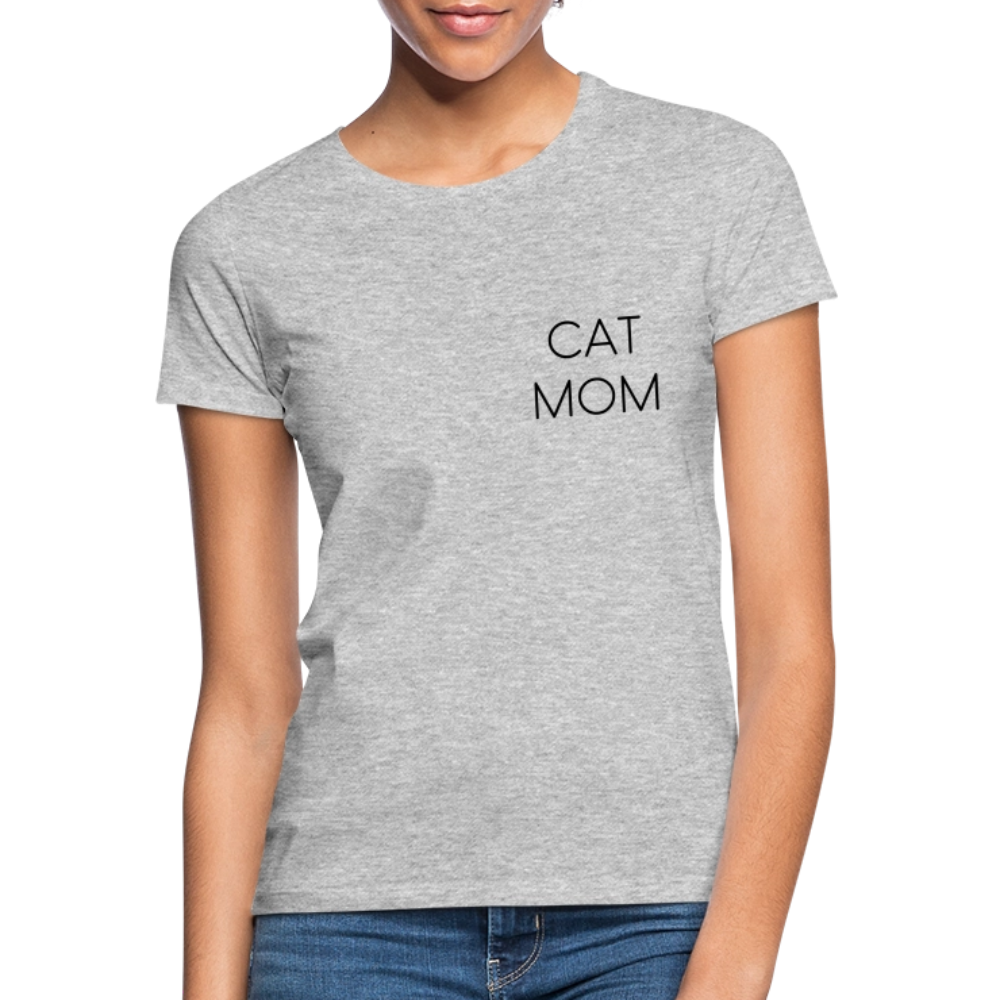 LiNBW. Frauen T-Shirt Stolzes Personal einer Katze - Grau meliert