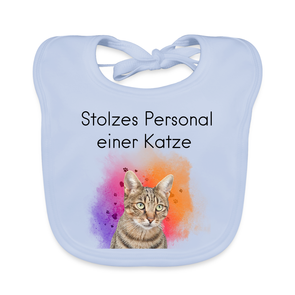 LiNBW. Lätzchen Stolzes Personal einer Katze - sky Blue