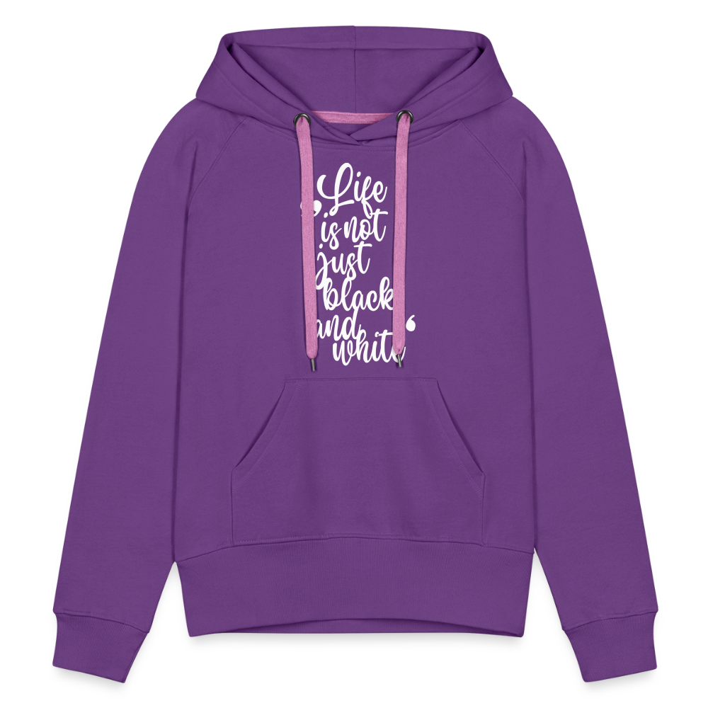 LiNBW. Frauen Hoodie Life is not just black and white - Purple