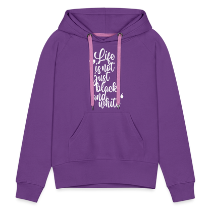 LiNBW. Frauen Hoodie Life is not just black and white - Purple