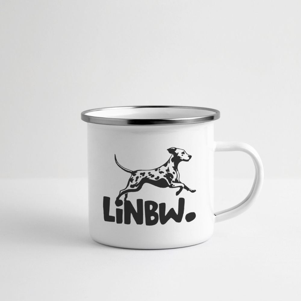 LiNBW. Emaille-Tasse Life is not just black and white - Weiß
