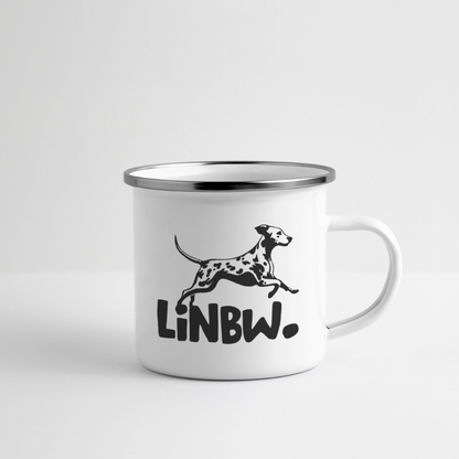 LiNBW. Emaille-Tasse Life is not just black and white - Weiß